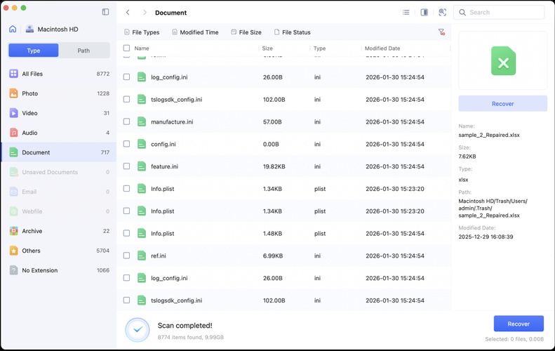 preview all recoverable files on mac 4ddig