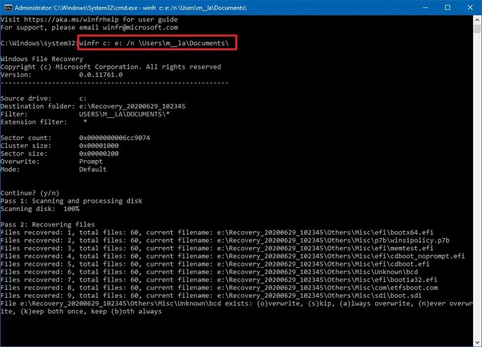 try windows file recovery tool to restore deleted files