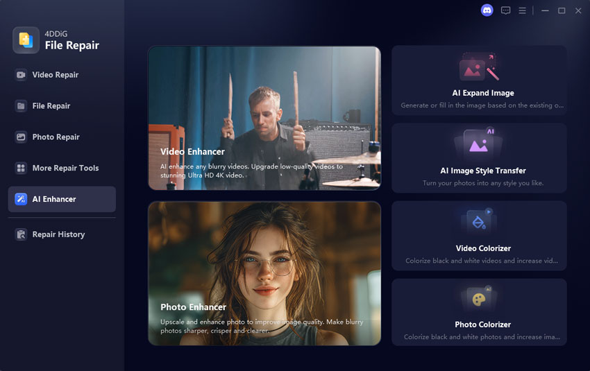 ai enhancer interface