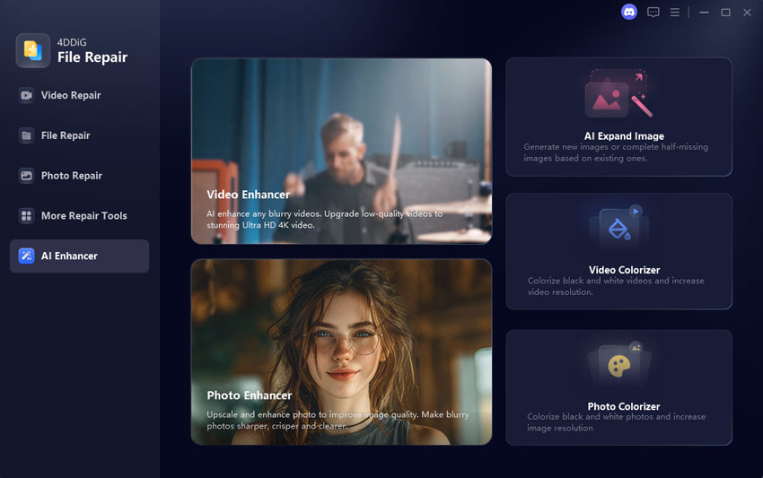 ai enhancer interface