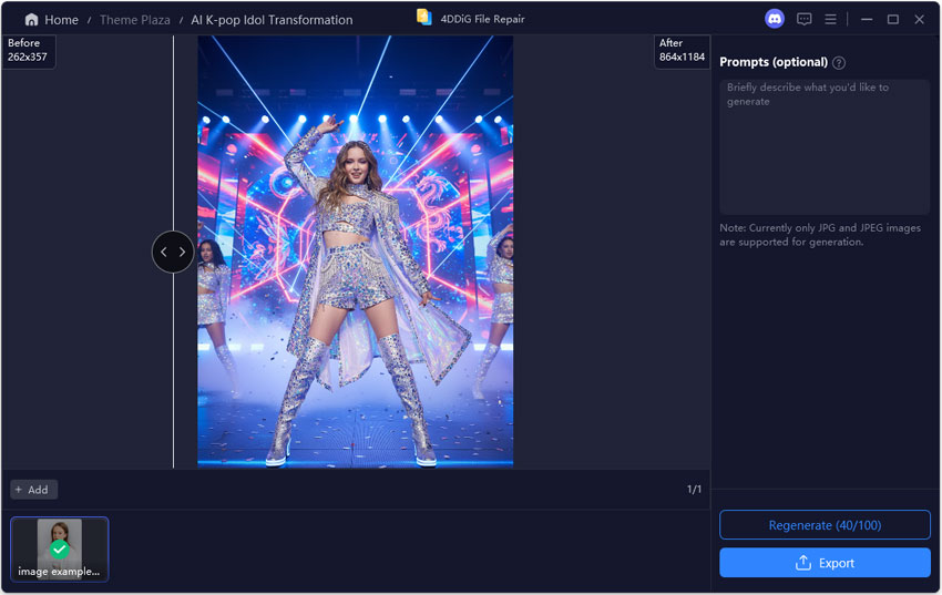 ai kpop idol transformation