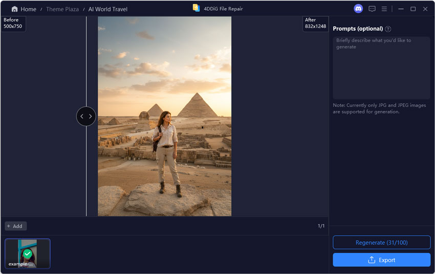 ai travel world photo