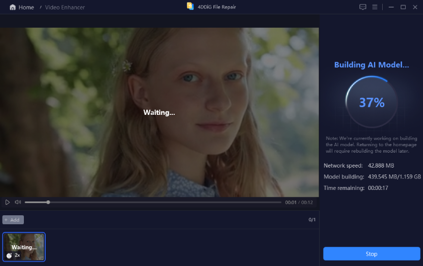 build ai model to enhance video quality
