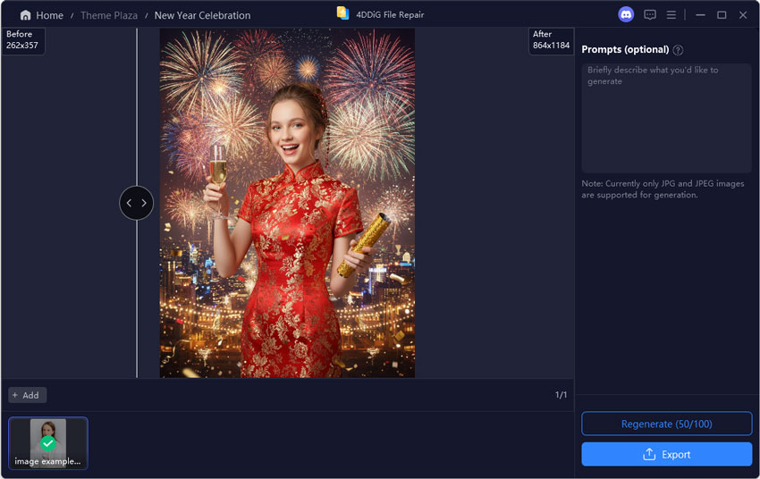 new year celeration style ai photo