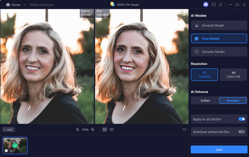 preview and save enhanced passport photo