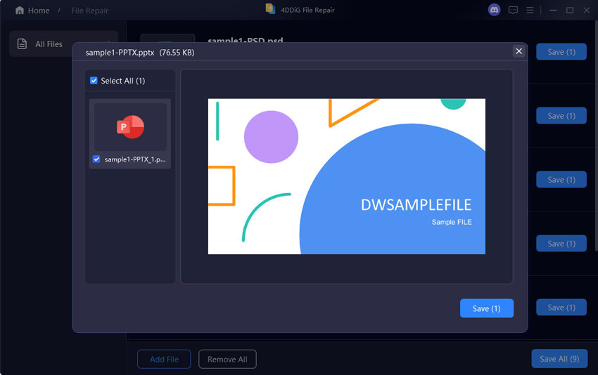 preview repaired powerpoint file