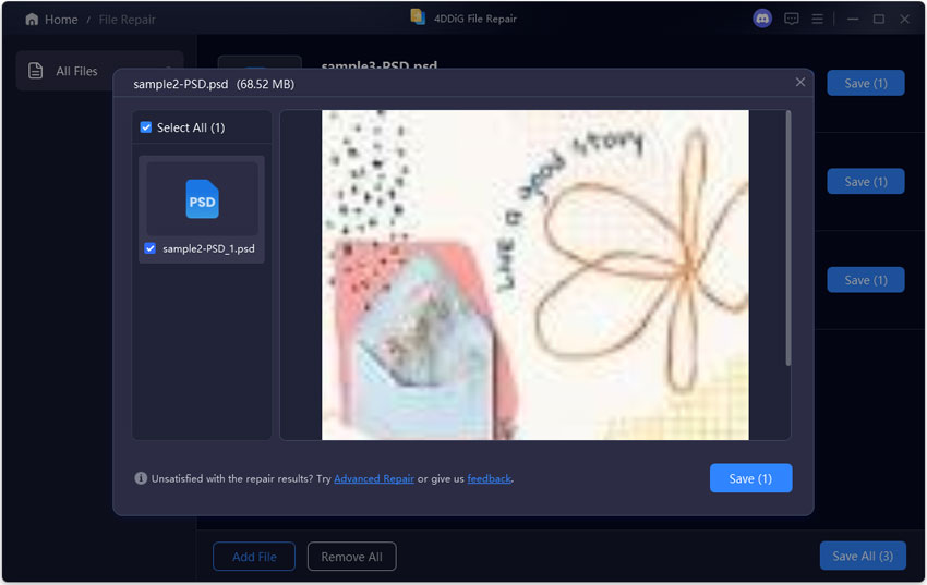 preview repaired psd files