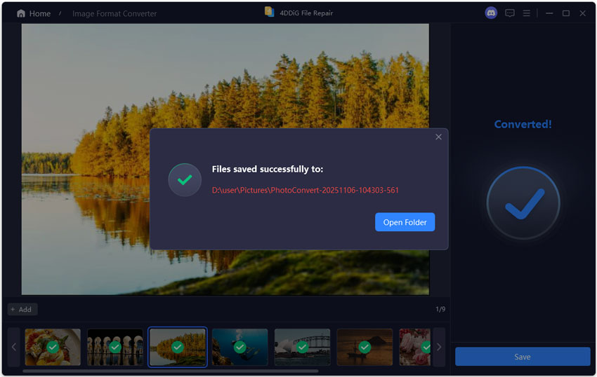check and save converted jpg files