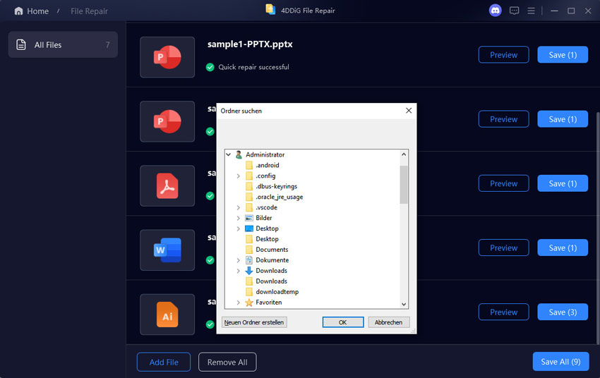 how to repair corrupted files step 3
