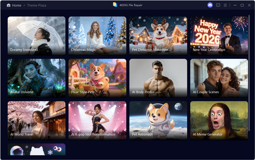 select image template from theme plaza