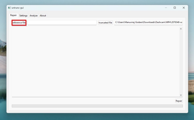 add reference video to untrunc
