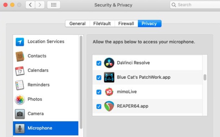 dont allow davinci resolve to access your microphone