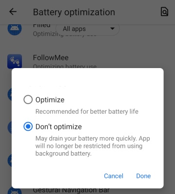 android battery optimization