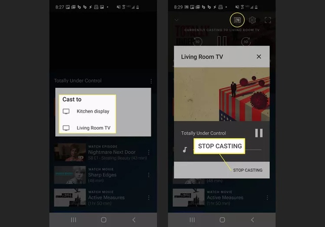 cast hulu video from phone to tv
