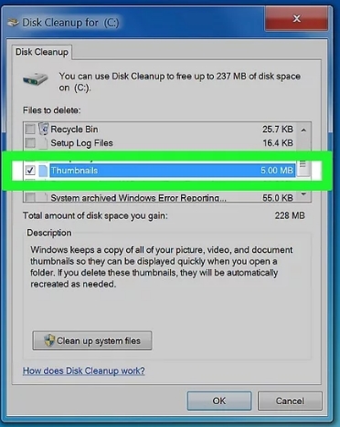 clear thumbnail caches