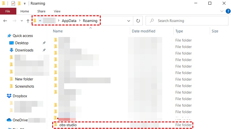 delete obs hook cache folder