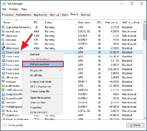 end discord background task