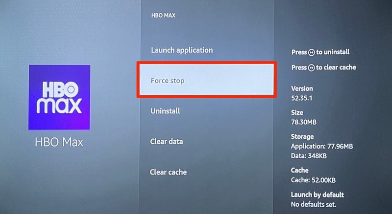 force stop hbo max