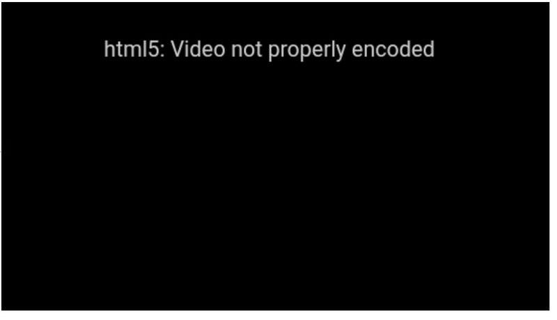 html5 video not properly encoded