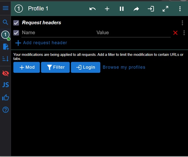 modheader extension to add custom referer header