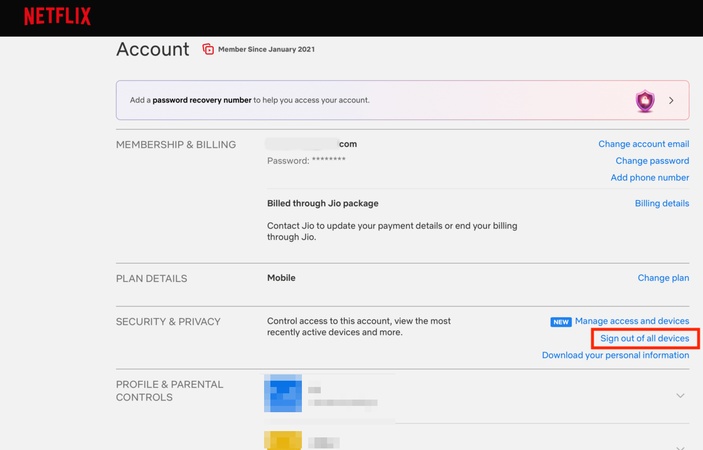 relogin netflix to fix error code e100