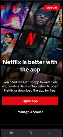 open netflix app from firebox to fix error code e100