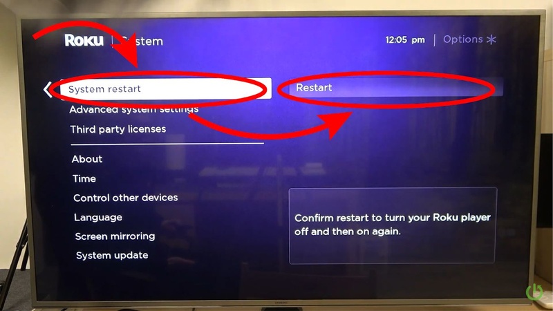restart roku to clear caches