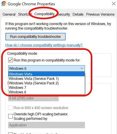 크롬 호환 모드에서 실행하여 소리 없음 문제를 해결하세요.