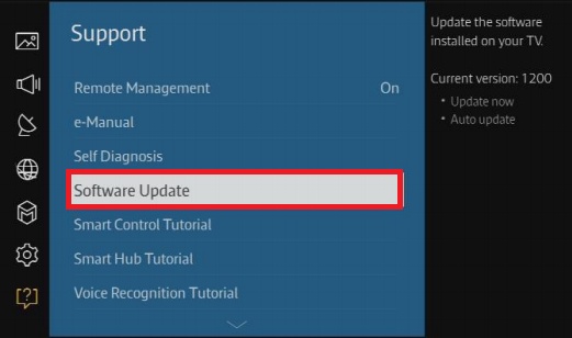 actualizar el firmware de la televisión para arreglar la pantalla negra de netflix