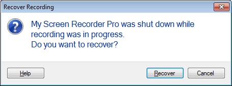 recover corrupted screen recordings with screen recorder pro inside feature