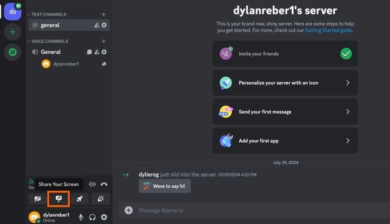share discord screen