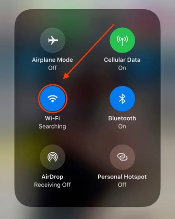 switch wifi to cellular data