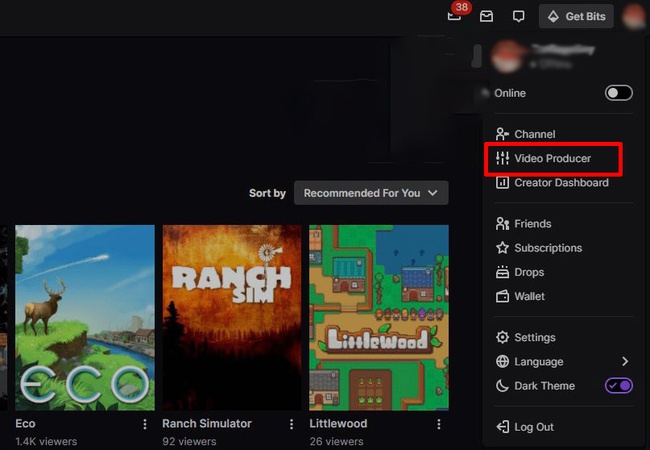 twitch video producer