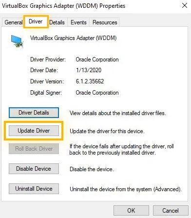 update driver to fix video not playing