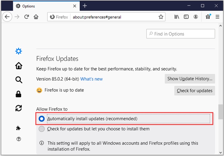 update firefox to fix firefox not playing videos
