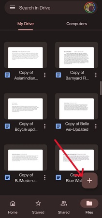 Envie o arquivo para o app Google Drive