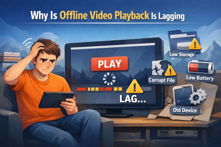 why is offline video playback lagging