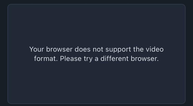 your browser doesnt support playing this video format