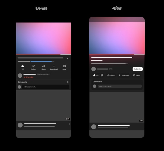 youtube ambient mode causing white fade video