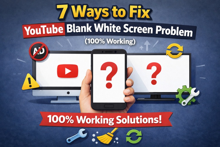 youtube white screen fix