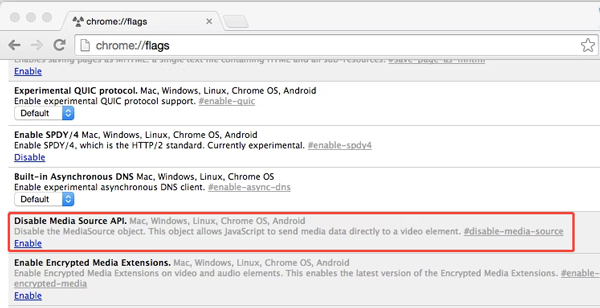 disable media source api to fix green purple video