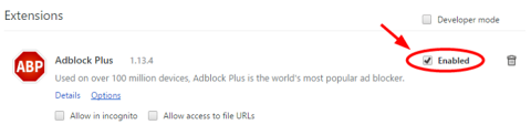 click the enabled box