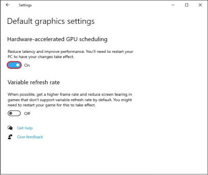 disable hardware accelerated gpu scheduling