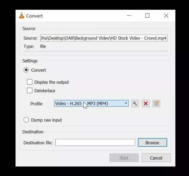 convert video format vlc