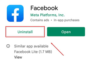 uninstall facebook to unlock freezing videos