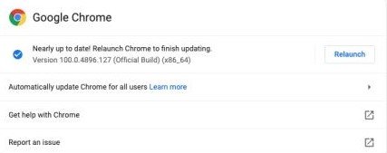 update google chrome