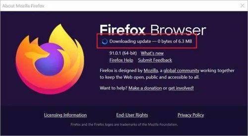 atualizar firefox
