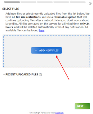 add new video files to hdconvert