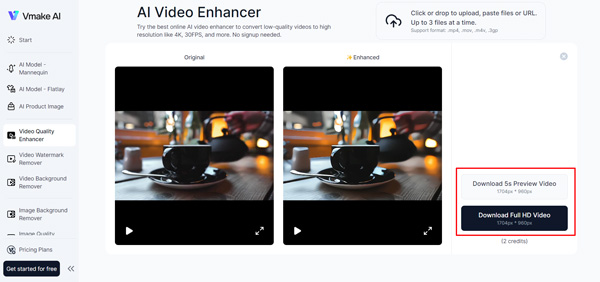 download enhanced video from ai video enhancer