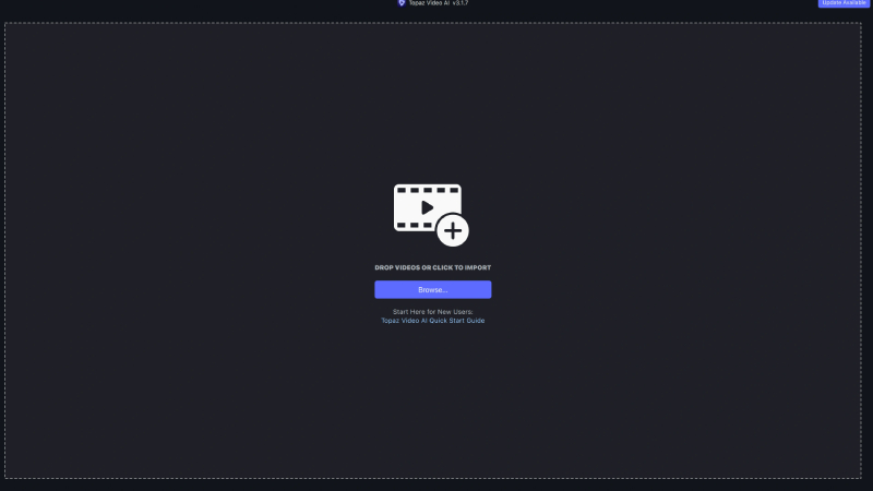 Topaz Video AIを起動